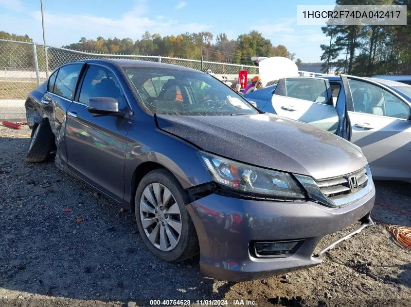 2013 Honda Accord Ex VIN: 1HGCR2F74DA042417 Lot: 40754628