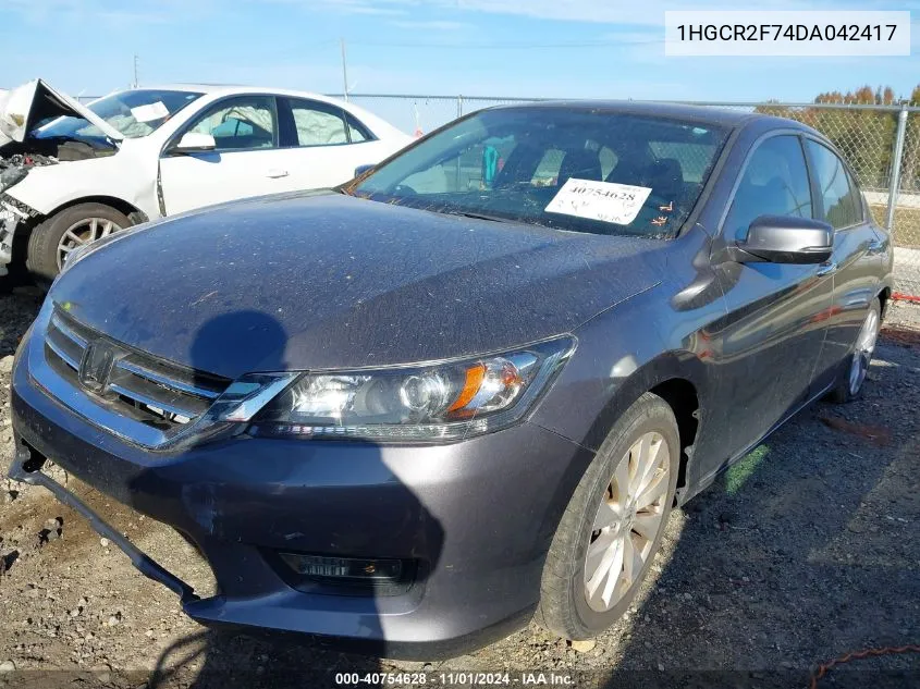 2013 Honda Accord Ex VIN: 1HGCR2F74DA042417 Lot: 40754628