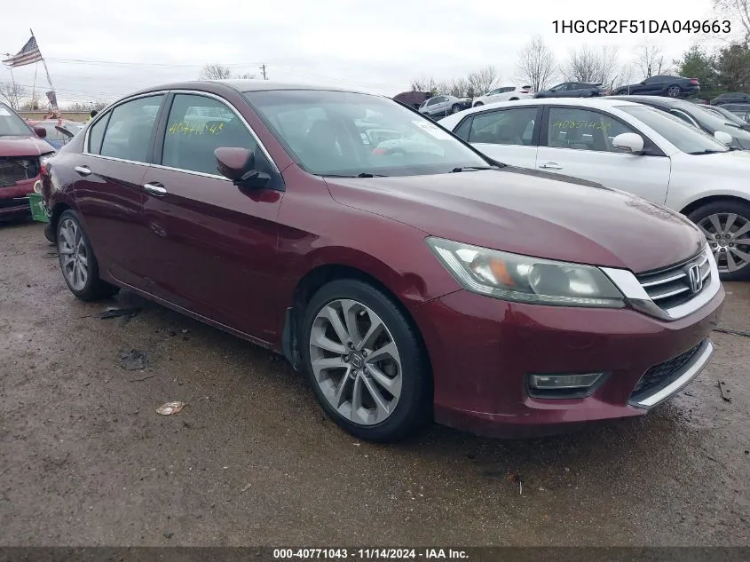 2013 Honda Accord Sport VIN: 1HGCR2F51DA049663 Lot: 40771043