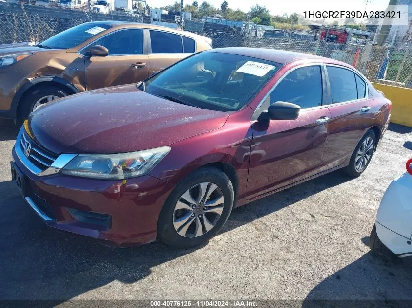 1HGCR2F39DA283421 2013 Honda Accord Lx