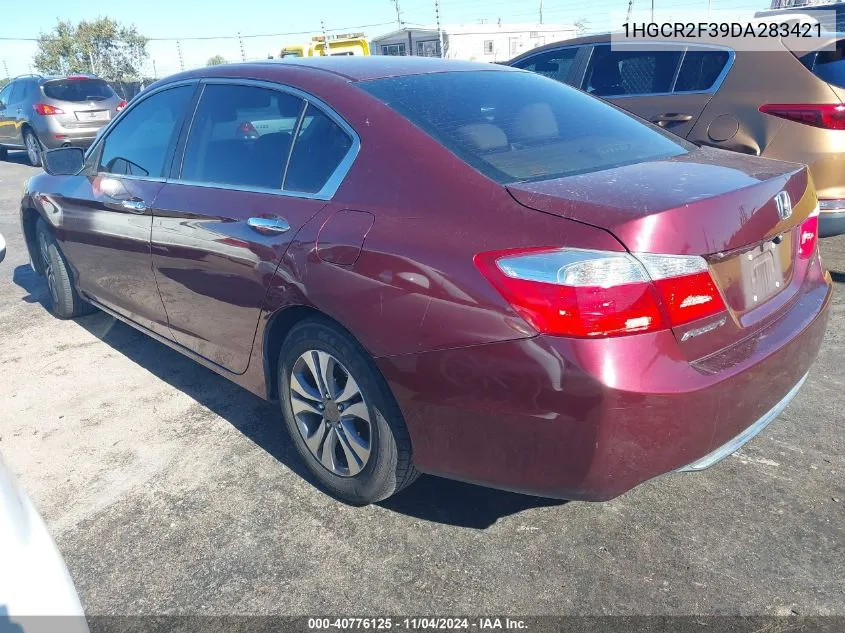 1HGCR2F39DA283421 2013 Honda Accord Lx