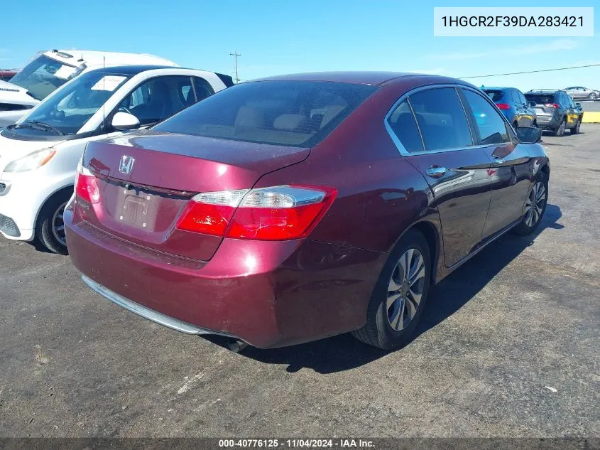 1HGCR2F39DA283421 2013 Honda Accord Lx