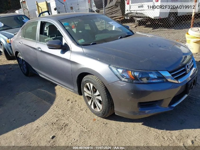 2013 Honda Accord Lx VIN: 1HGCR2F32DA019912 Lot: 40793614