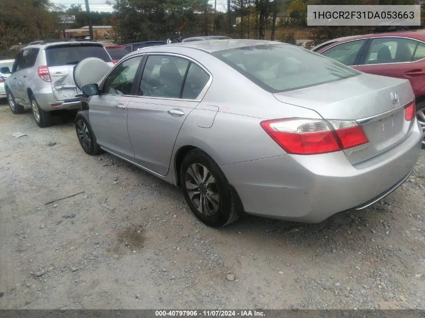 2013 Honda Accord Lx VIN: 1HGCR2F31DA053663 Lot: 40797906