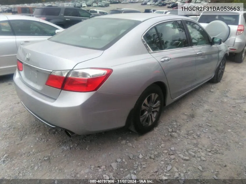 2013 Honda Accord Lx VIN: 1HGCR2F31DA053663 Lot: 40797906