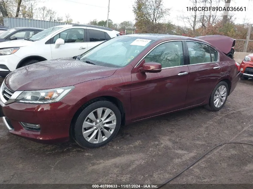 2013 Honda Accord Ex-L V-6 VIN: 1HGCR3F89DA036661 Lot: 40799633