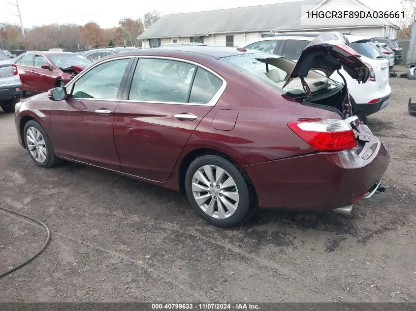 2013 Honda Accord Ex-L V-6 VIN: 1HGCR3F89DA036661 Lot: 40799633