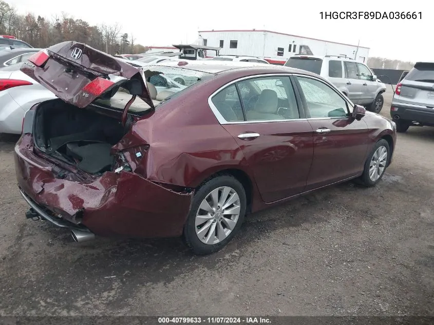 2013 Honda Accord Ex-L V-6 VIN: 1HGCR3F89DA036661 Lot: 40799633