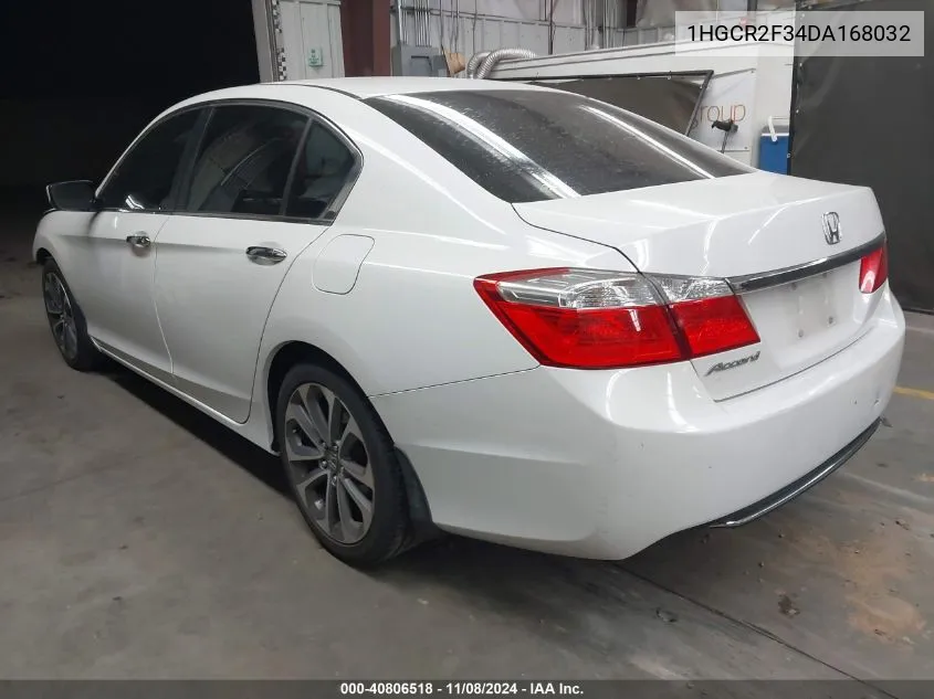 2013 Honda Accord Lx VIN: 1HGCR2F34DA168032 Lot: 40806518