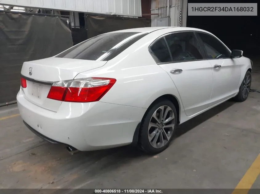 2013 Honda Accord Lx VIN: 1HGCR2F34DA168032 Lot: 40806518