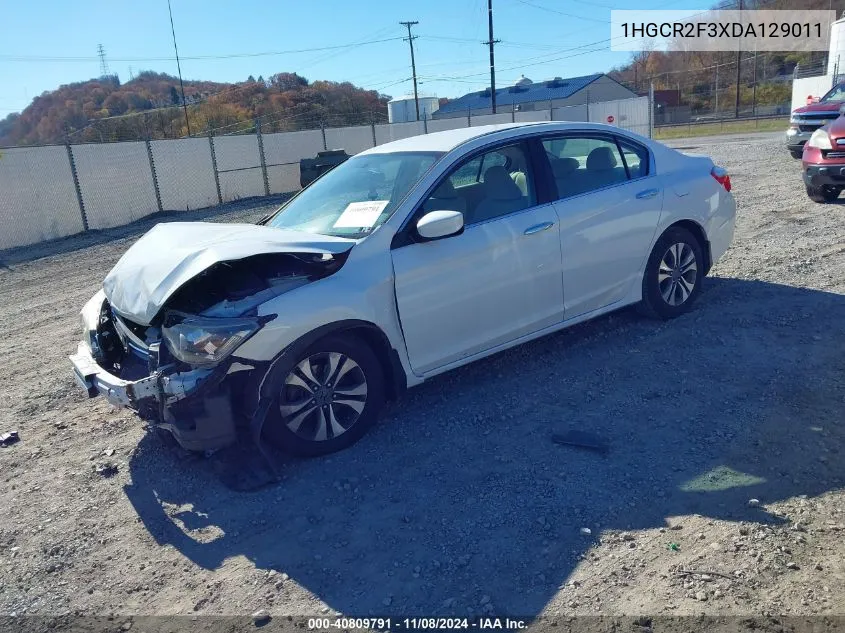 2013 Honda Accord Lx VIN: 1HGCR2F3XDA129011 Lot: 40809791