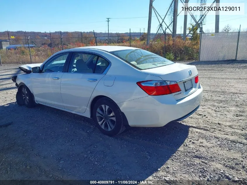 2013 Honda Accord Lx VIN: 1HGCR2F3XDA129011 Lot: 40809791