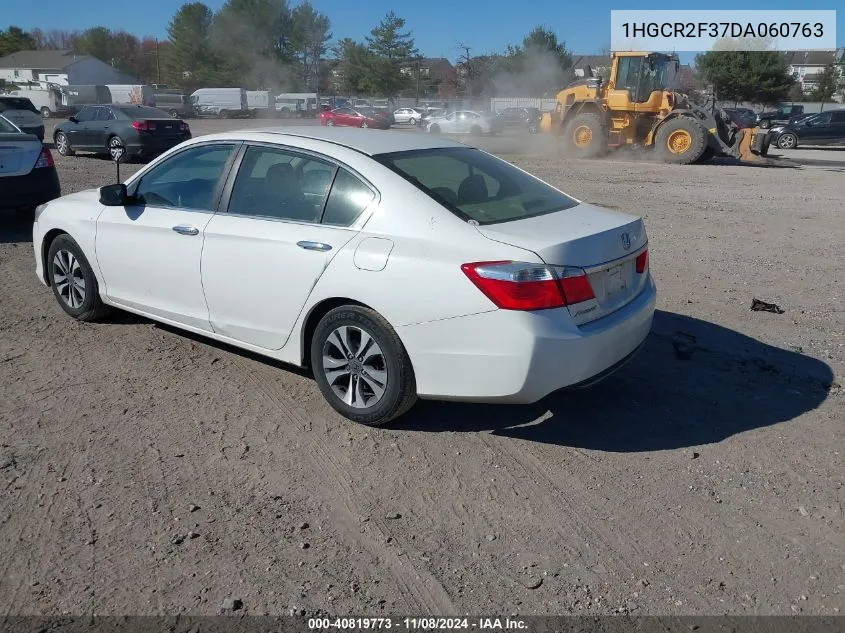 2013 Honda Accord Lx VIN: 1HGCR2F37DA060763 Lot: 40819773