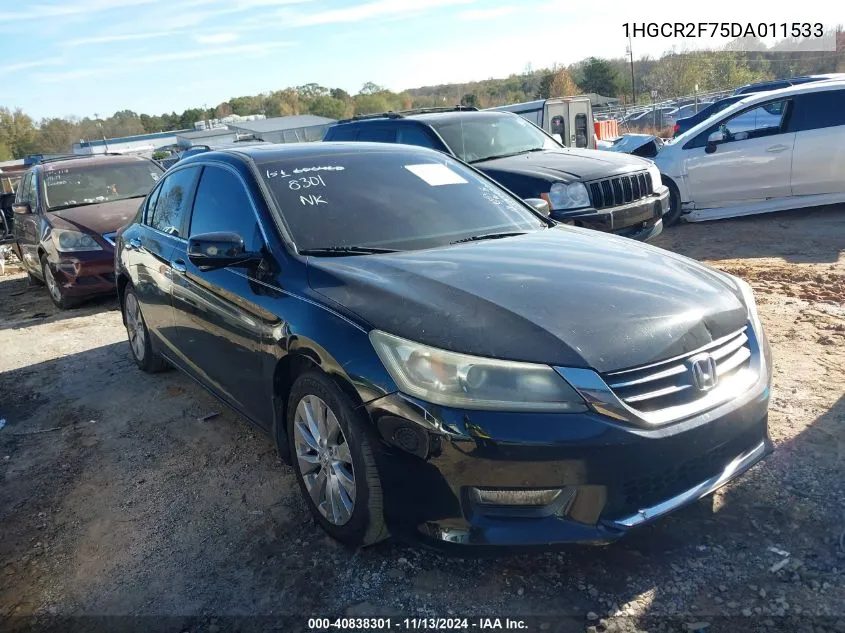 2013 Honda Accord Ex VIN: 1HGCR2F75DA011533 Lot: 40838301