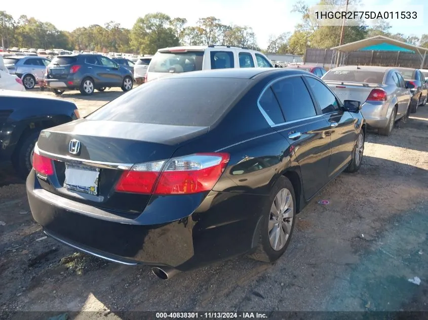 2013 Honda Accord Ex VIN: 1HGCR2F75DA011533 Lot: 40838301