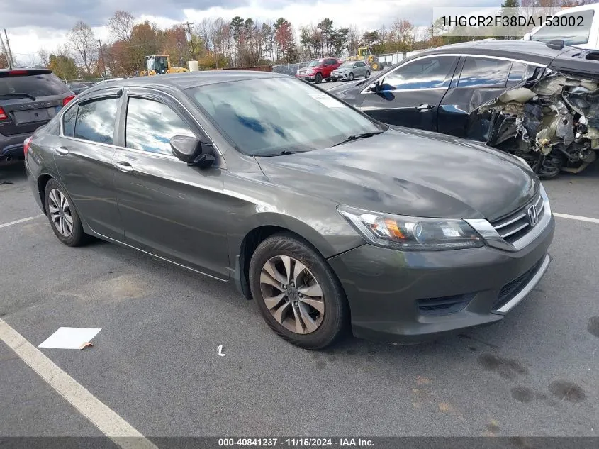 2013 Honda Accord Lx VIN: 1HGCR2F38DA153002 Lot: 40841237