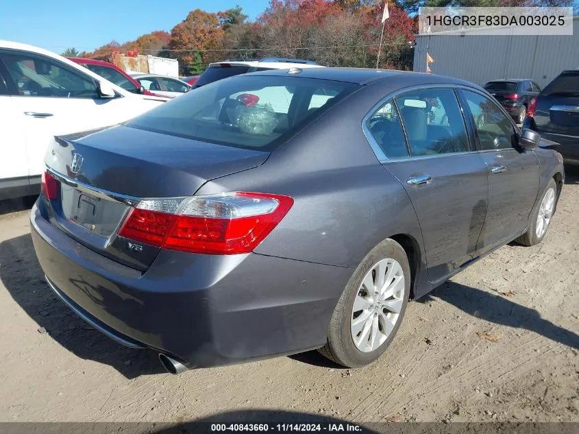 2013 Honda Accord Ex-L V-6 VIN: 1HGCR3F83DA003025 Lot: 40843660