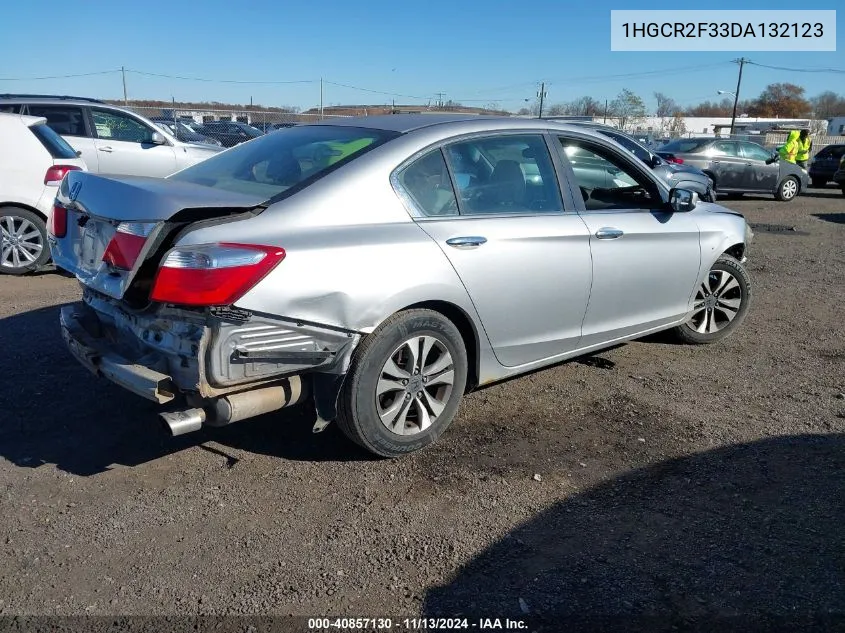 2013 Honda Accord Lx VIN: 1HGCR2F33DA132123 Lot: 40857130