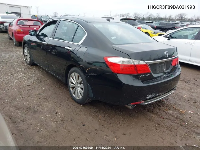 2013 Honda Accord Ex-L V-6 VIN: 1HGCR3F89DA031993 Lot: 40860369