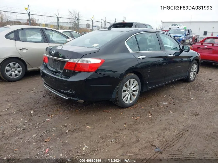 2013 Honda Accord Ex-L V-6 VIN: 1HGCR3F89DA031993 Lot: 40860369