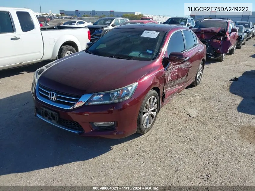 2013 Honda Accord Ex VIN: 1HGCR2F75DA249222 Lot: 40864321