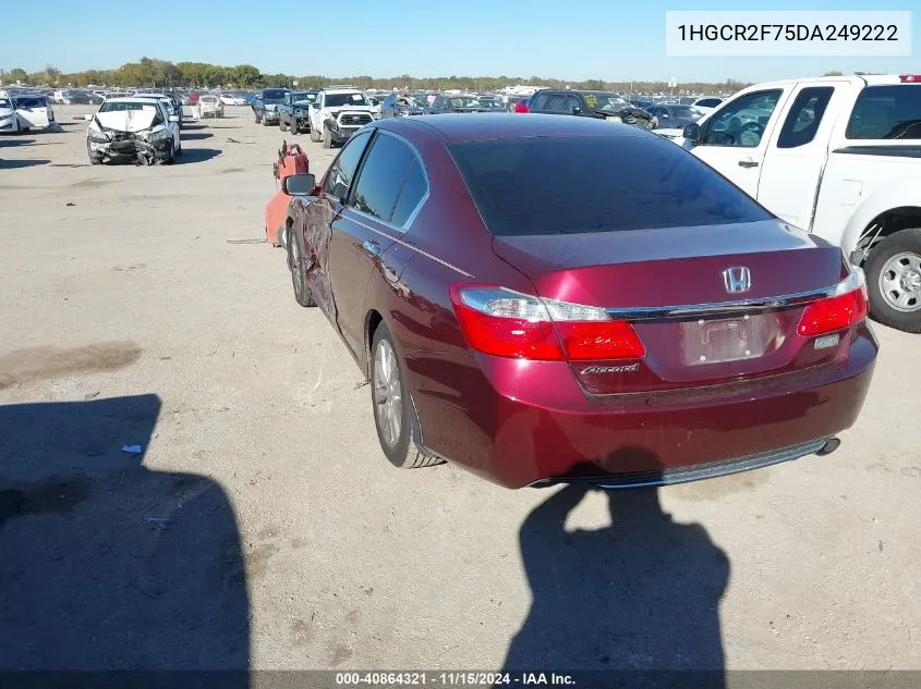 2013 Honda Accord Ex VIN: 1HGCR2F75DA249222 Lot: 40864321