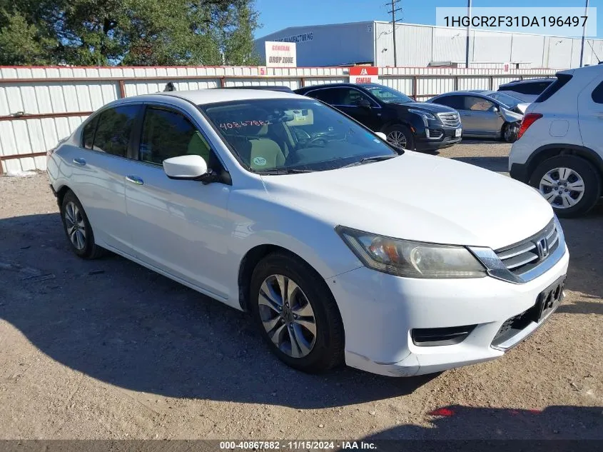 2013 Honda Accord Lx VIN: 1HGCR2F31DA196497 Lot: 40867882