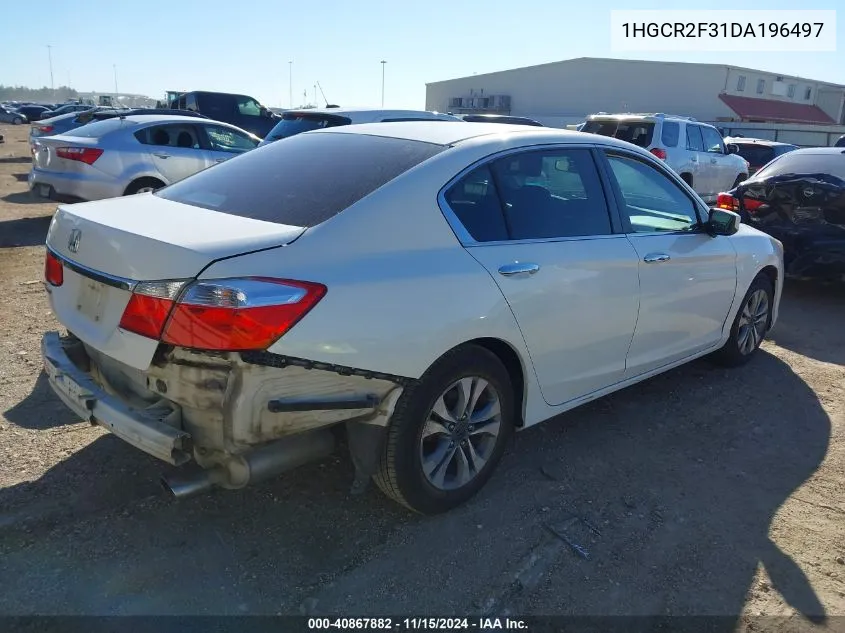 2013 Honda Accord Lx VIN: 1HGCR2F31DA196497 Lot: 40867882