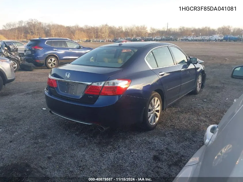 2013 Honda Accord Ex-L V-6 VIN: 1HGCR3F85DA041081 Lot: 40879587