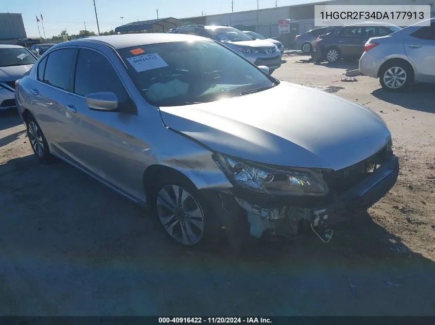 2013 Honda Accord Lx VIN: 1HGCR2F34DA177913 Lot: 40916422