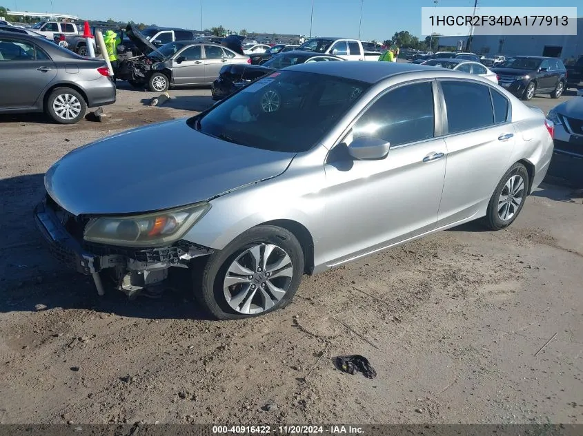 2013 Honda Accord Lx VIN: 1HGCR2F34DA177913 Lot: 40916422