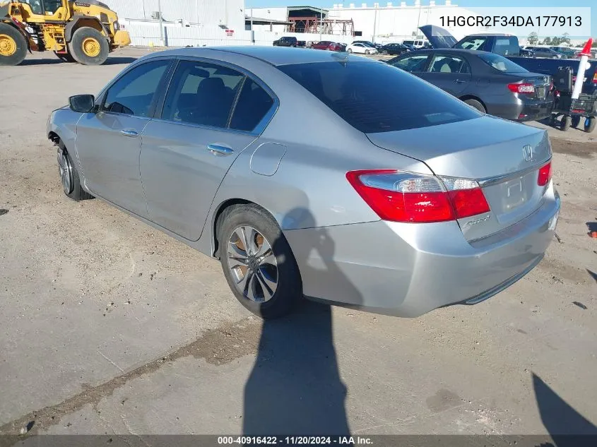 2013 Honda Accord Lx VIN: 1HGCR2F34DA177913 Lot: 40916422