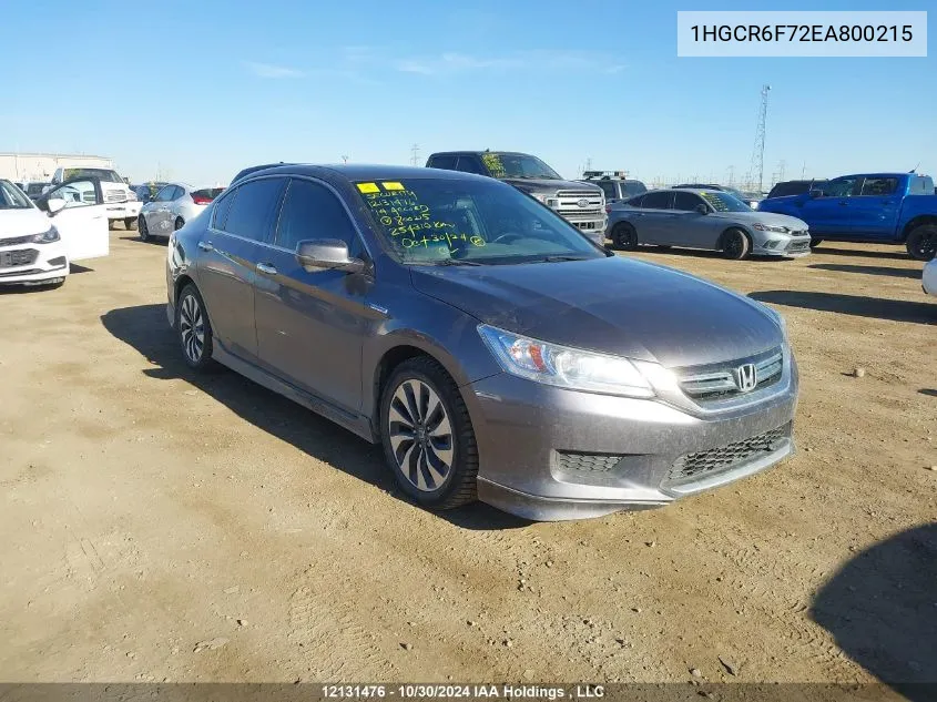 2014 Honda Accord Hybrid VIN: 1HGCR6F72EA800215 Lot: 12131476