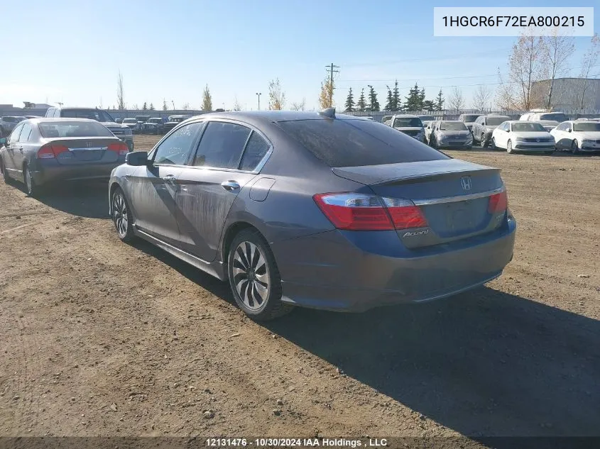 2014 Honda Accord Hybrid VIN: 1HGCR6F72EA800215 Lot: 12131476