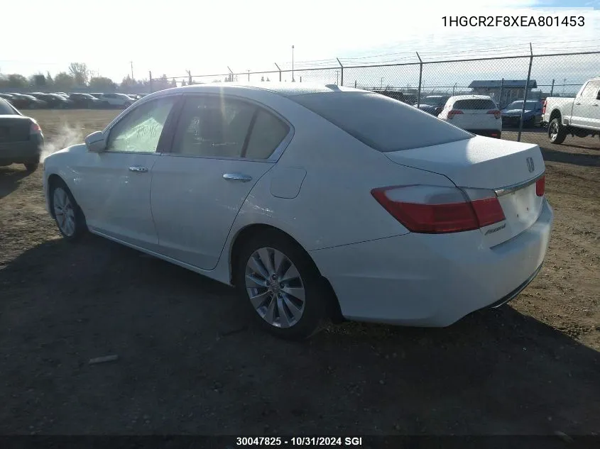 2014 Honda Accord Exl VIN: 1HGCR2F8XEA801453 Lot: 30047825