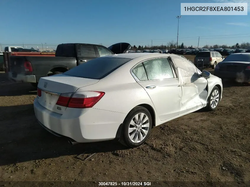 2014 Honda Accord Exl VIN: 1HGCR2F8XEA801453 Lot: 30047825