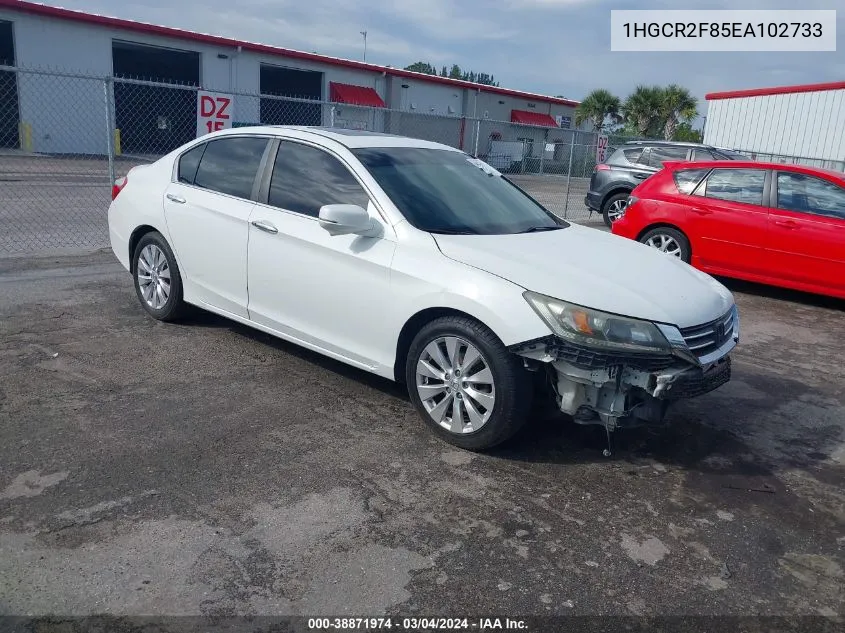 1HGCR2F85EA102733 2014 Honda Accord Ex-L