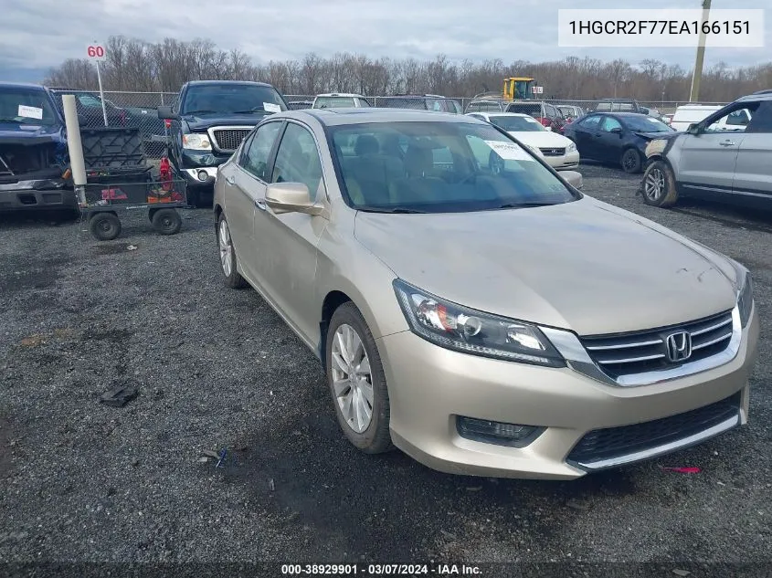 2014 Honda Accord Ex VIN: 1HGCR2F77EA166151 Lot: 38929901