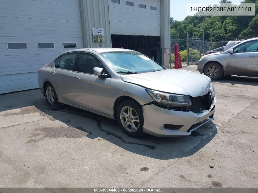 1HGCR2F38EA014148 2014 Honda Accord Lx