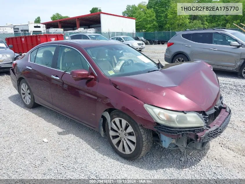 2014 Honda Accord Ex-L VIN: 1HGCR2F82EA175770 Lot: 39418321