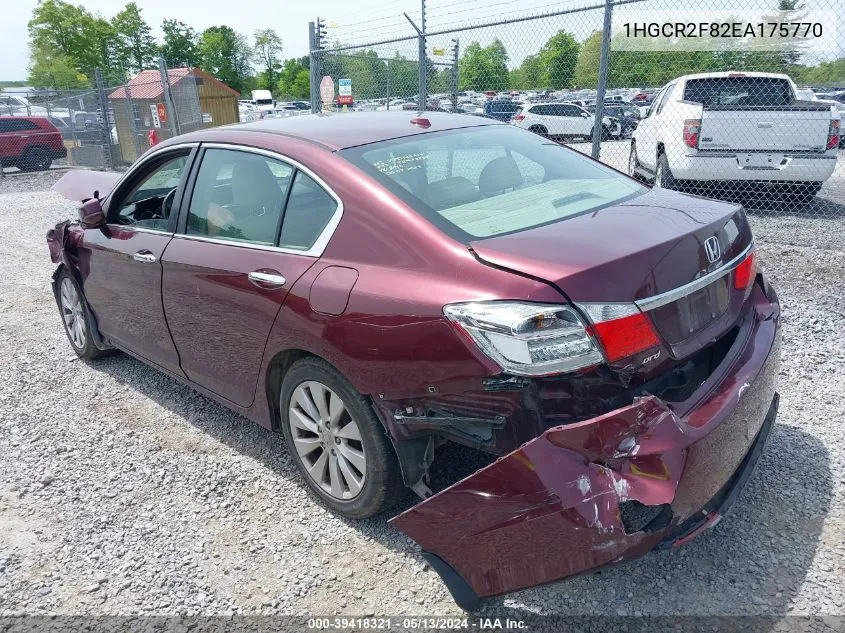 2014 Honda Accord Ex-L VIN: 1HGCR2F82EA175770 Lot: 39418321