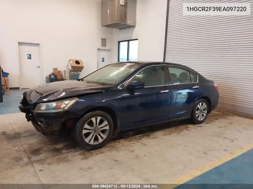 2014 Honda Accord Lx VIN: 1HGCR2F39EA097220 Lot: 39420712