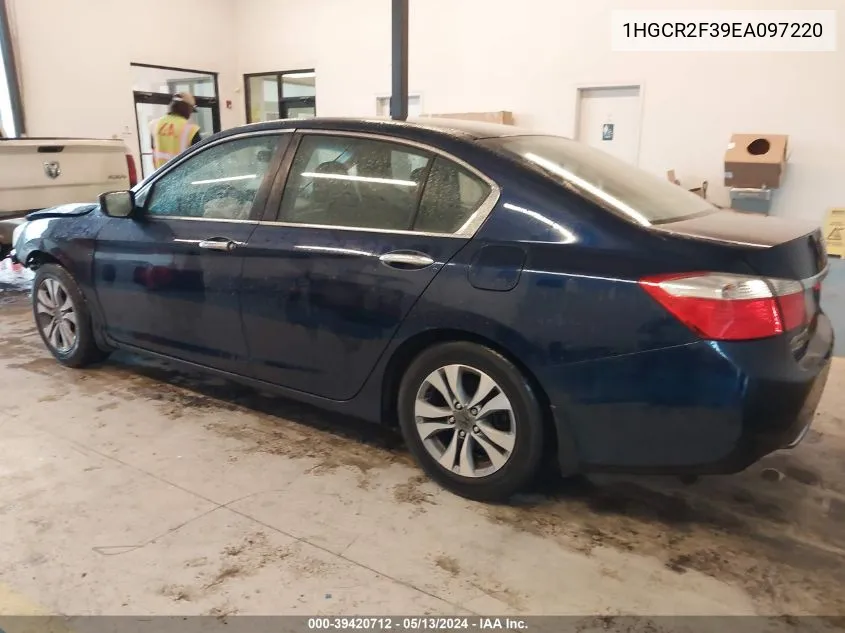 2014 Honda Accord Lx VIN: 1HGCR2F39EA097220 Lot: 39420712