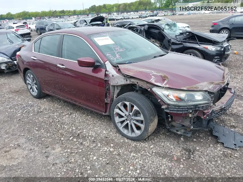 2014 Honda Accord Sport VIN: 1HGCR2F52EA065162 Lot: 39452048