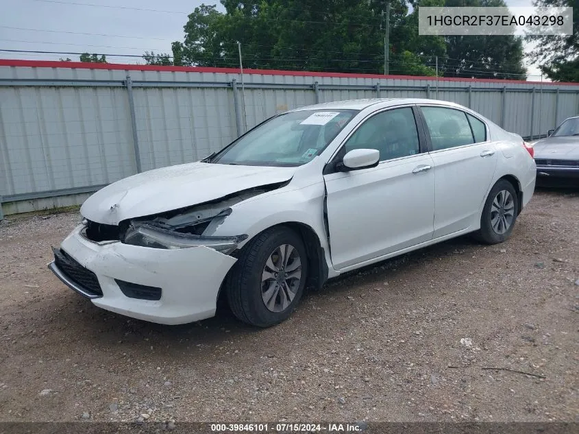 2014 Honda Accord Lx VIN: 1HGCR2F37EA043298 Lot: 39846101