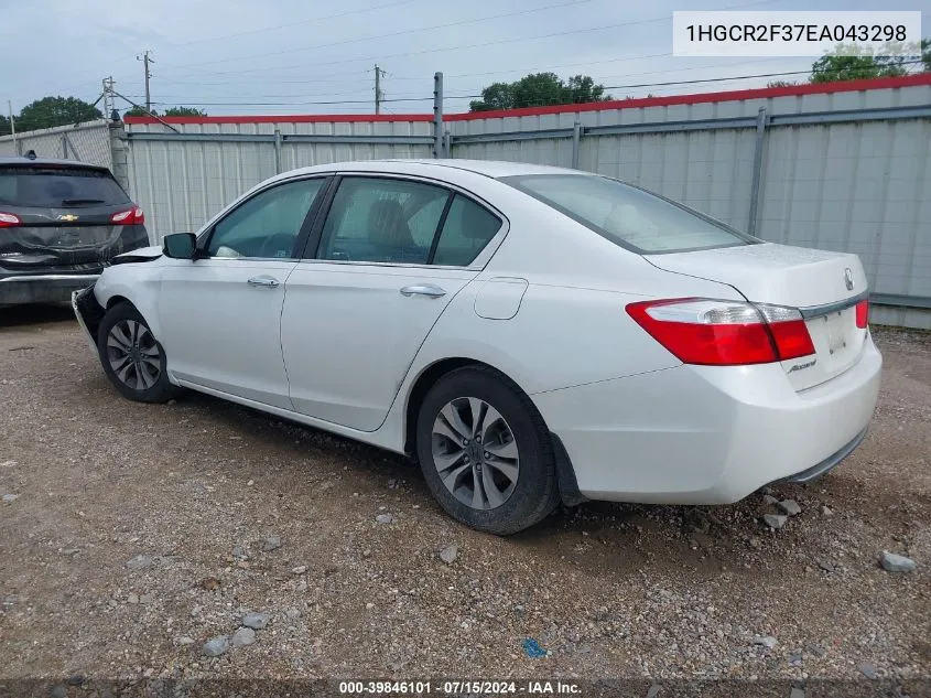 2014 Honda Accord Lx VIN: 1HGCR2F37EA043298 Lot: 39846101