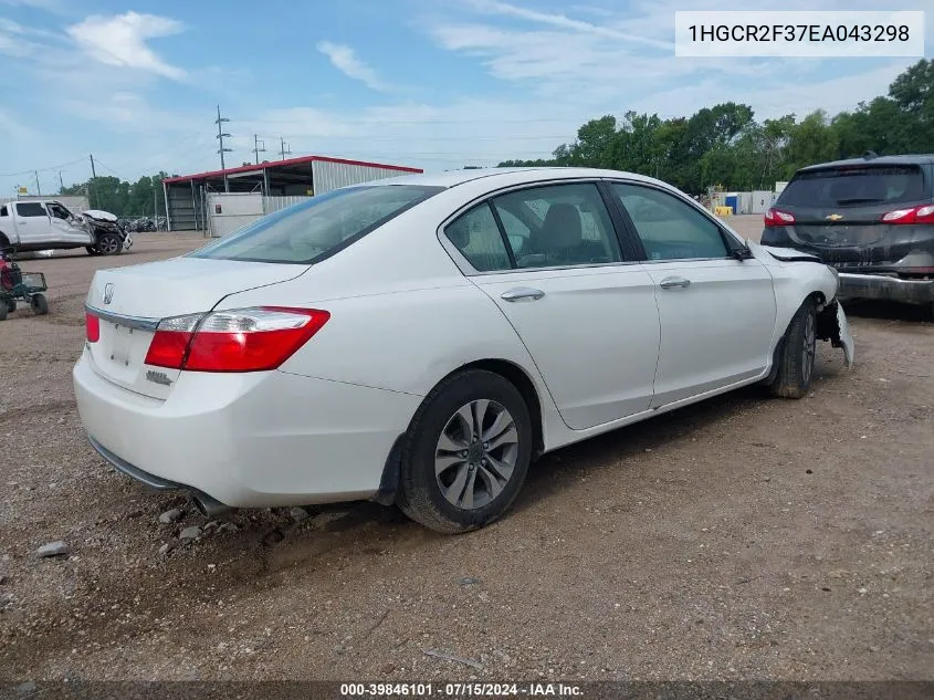 2014 Honda Accord Lx VIN: 1HGCR2F37EA043298 Lot: 39846101