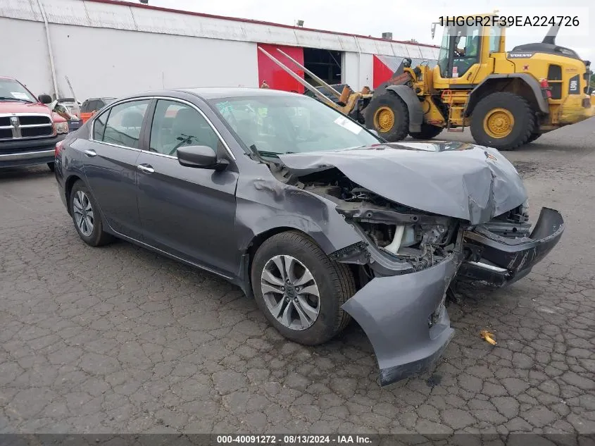 2014 Honda Accord Lx VIN: 1HGCR2F39EA224726 Lot: 40091272