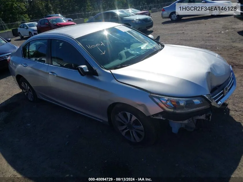 2014 Honda Accord Lx VIN: 1HGCR2F34EA146128 Lot: 40094729