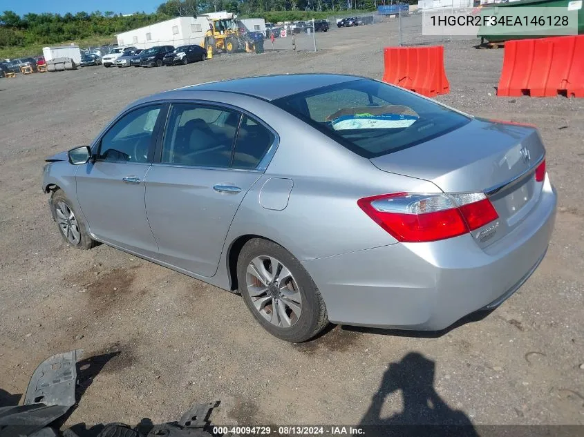 2014 Honda Accord Lx VIN: 1HGCR2F34EA146128 Lot: 40094729